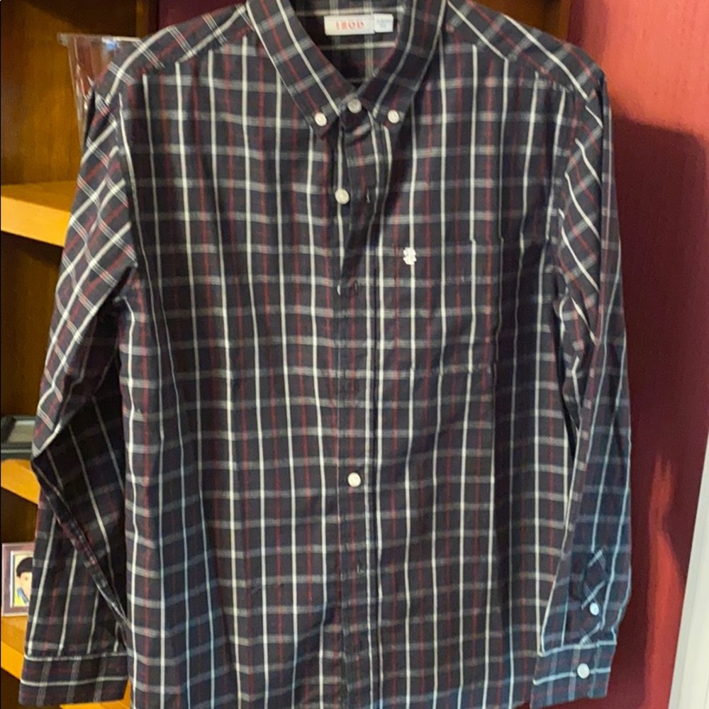 Plaid boys XL button down